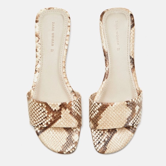 zara tan slides